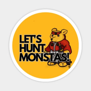 Let's Hunt Monsters - Winnie the Pooh Samurai Magnet